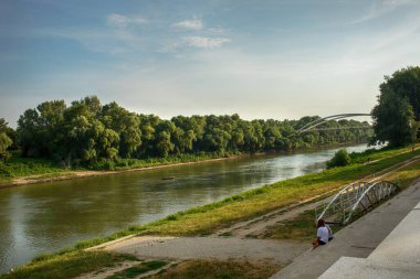Tisza Nehri kıyısında, Macaristan. Yüksek kalite fotoğraf