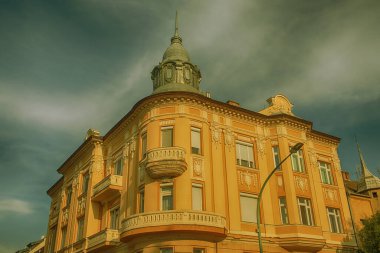 Macaristan 'ın Szolnok kentindeki şehir merkezi. Yüksek kalite fotoğraf