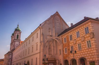 Macaristan 'ın Szekesfehervar kentinin merkezi. Yüksek kalite fotoğraf