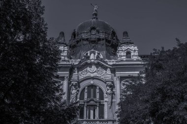 Hodmezovasarhely, Macaristan 'daki Bank Palace. Yüksek kalite fotoğraf