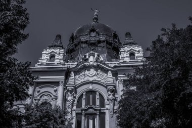 Hodmezovasarhely, Macaristan 'daki Bank Palace. Yüksek kalite fotoğraf