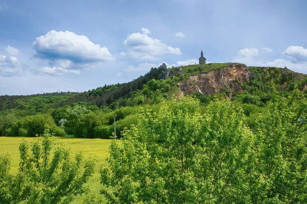 stock image Historic roman church on the hill in Drazovce,Slovakia. High quality photo