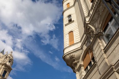 Historic buildings in the streets of Budapest.Summer season,2023. High quality photo