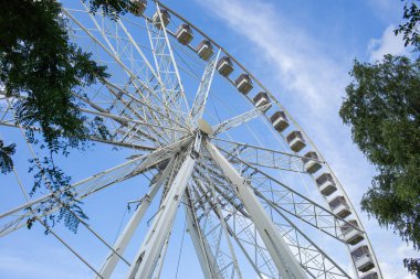 Ferris wheel on Elisabeth Square in Budapest,Hungary.Summer season. High quality photo