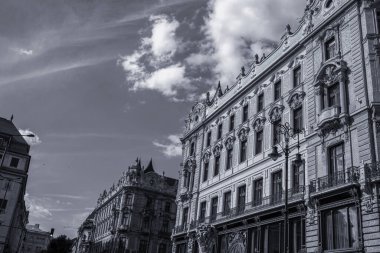 Historic buildings in the streets of Budapest.Summer season,2023. High quality photo