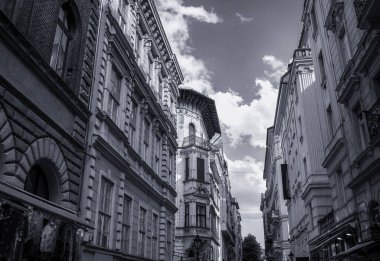 Historic buildings in the streets of Budapest.Summer season,2023. High quality photo