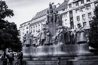 Historic buildings in the streets of Budapest.Summer season,2023. High quality photo