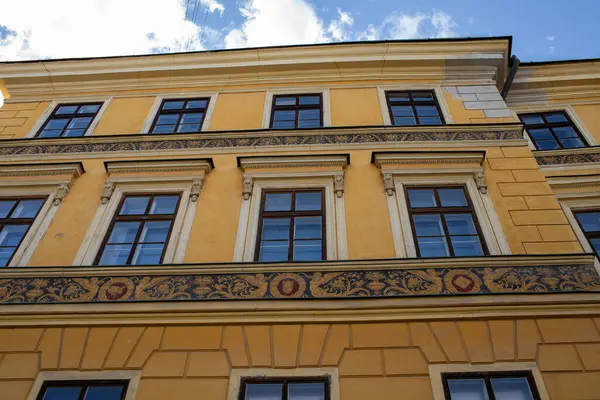 stock image Facade of Fritz House in Banska Stiavnica.May 2023. High quality photo