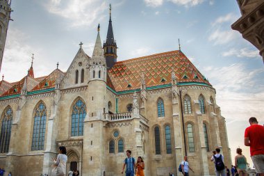 Budapest,Hungary - July 8,2023 : Matthias church on the Buda castle hill. High quality photo clipart