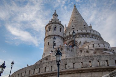 Budapest,Hungary - July 8,2023 : View of Fisherman's bastion in the summer evening. High quality photo