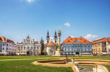 Unirii square in the city of Timisoara,Romania. High quality photo