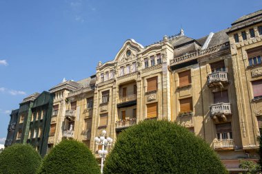 Timisoara, Romanya - 24 Ağustos 2023: Jakab Loffler ve Oğulları apartmanı. Yüksek kalite fotoğraf