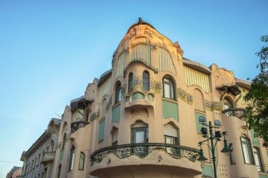 Szeged,Hungary - August 21,2023 : Facade of Reok palace. High quality photo clipart