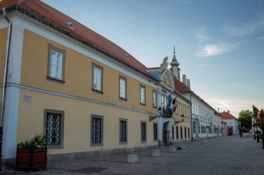 Boşluk, Macaristan - 5 Temmuz 2023: Marcius 15 ter, şehir meydanı. Yüksek kalite fotoğraf