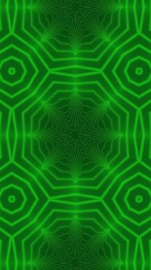 Döngülü kaleydoskop animasyon VJ Eco Green arka planı. Müzik ekran koruyucuları. Reklam için arka plan, tebrikler.