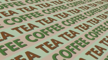 Tea and Coffee Letter Background for Design Intro TV presentation