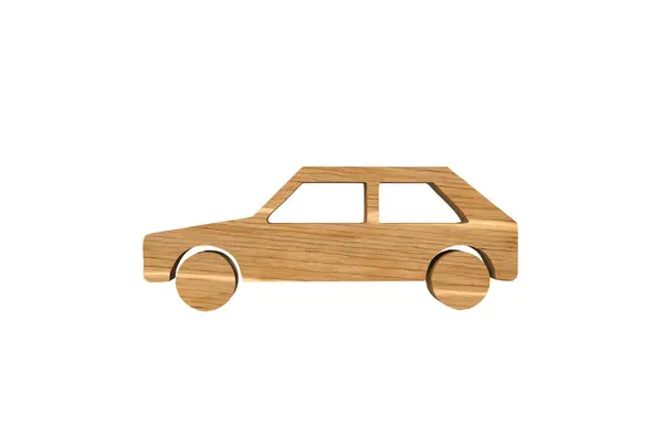 Dřevo Eko Auto Šetří — Stock fotografie