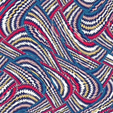 Dalgalı çizgilerin renkli parlak vektör arkaplanı. Soyut ipek eşarp modası. mermer, duvar kağıdı, geometrik desen, eşarp, halı, yastık, bandana, kumaş tekstil, giysi, mendil izleri vs.