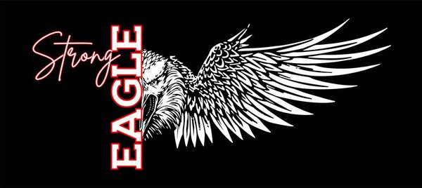 сильный орёл графический дизайн спортивный векторный рисунок