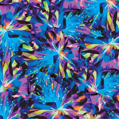 Renkli çiçek sanatı. Karışık yüzey arka planı. Moda dijital baskı. Kumaş, eşarp, fular, tekstil, tasarım, tuval, afiş, kapak, kart, duvar kağıdı için. harika illüstrasyon resmi