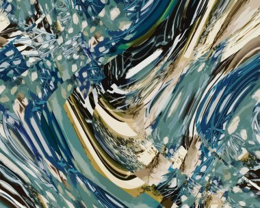 Dalgalı çizgilerin renkli parlak vektör arkaplanı. Soyut ipek eşarp modası. mermer, duvar kağıdı, geometrik desen, eşarp, halı, yastık, bandana, kumaş tekstil, giysi, mendil izleri vs.