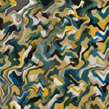 Dalgalı çizgilerin renkli parlak vektör arkaplanı. Soyut moda dokusu. mermer, duvar kağıdı, geometrik desen, eşarp, halı, yastık, bandana, kumaş, giysi, baskı, tekstil, pankart vs..