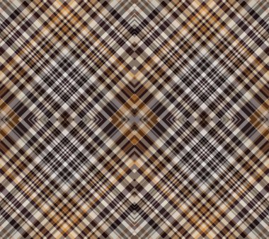 Kusursuz etnik kahverengi tonlar çizgili desenli desenler. Ekose, kumaş, halı, halı, tekstil, giysi, masa, dokuma, elbise. Vektör çizimi