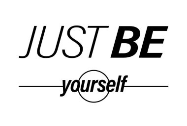 Sadece motive edici tipografi sloganı ol. Modern estetik tasarım. Gömlek grafikleri. Vektör illüstrasyonu.