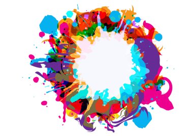 Abstract vector splatter color design background. splash color. illustration vector design.