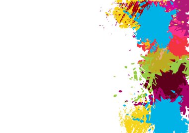 Soyut vektör sıçratma renk arkaplan tasarımı. illüstrasyon vektör tasarımı.