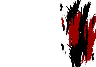 Soyut Vektör Siyah ve Kızıl Grunge Fırça Vuruşu Doku Arkaplanı. illüstrasyon vektör tasarımı.