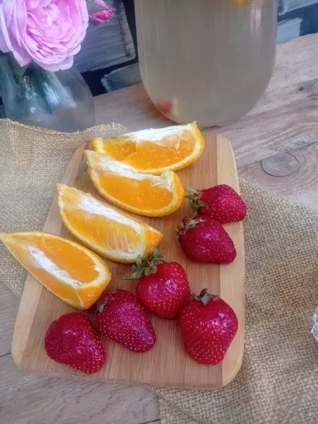 Bevanda Frutta Con Bacche Fresche Congelate — Foto Stock