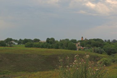 Akşamları köy manzarası