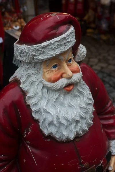 Sluiten Van Decoratieve Santa Claus Straat — Stockfoto