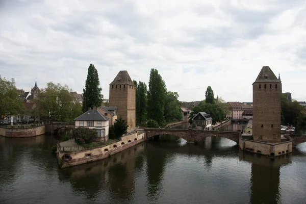 Straßburg Frankreich Mai 2023 Mittelalterlicher Turm Kleinen Französischen Viertel Straßburg — Stockfoto