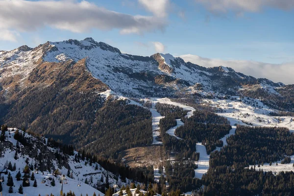 Vue Aérienne Par Drone Madonna Campiglio Snowpark Ursus Val Rendena — Photo