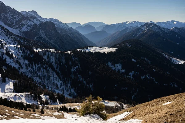 Pinzolo Invierno Día Soleado Val Rendena Dolomitas Alpes Italianos Trentino —  Fotos de Stock