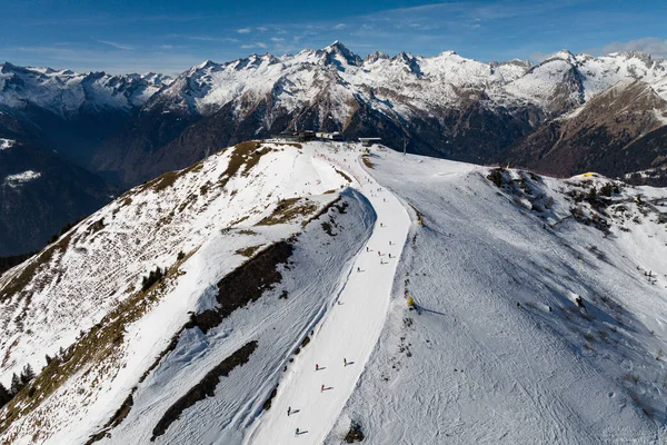 Pinzolo Einem Sonnigen Wintertag Val Rendena Dolomiten Italienische Alpen Trentino — Stockfoto