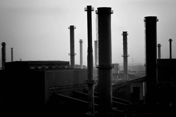 Průmyslová Ocelárna Železárna Hutní Zařízení Ocelárny Těžký Průmysl Evropě Polsku — Stock fotografie