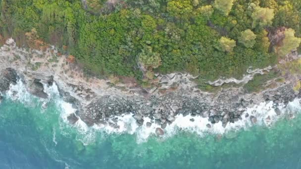 Veduta Aerea Drone Port Glarokavos Spiaggia Lagunare Kassandra Penisula Chalkidiki — Video Stock