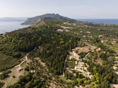 Jason 'ın Yunanistan' daki Zakinthos adasındaki ısırığının hava aracı görüntüsü. Gerakas Sahili. Zakynthos, Yunanistan 'daki Cape Gerakas' ta. Zante, Zakynthos 'taki Vasilikos Gerakas plajı.