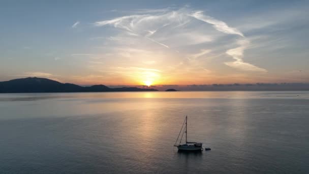Wschód Słońca Wyspie Cameo Grecji Cameo Wedding Island Zakynthos Grecja — Wideo stockowe