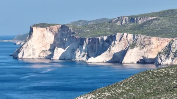 Avión Tripulado Vista Playa Porto Limnionas Isla Zakynthos Grecia Porto — Vídeos de Stock