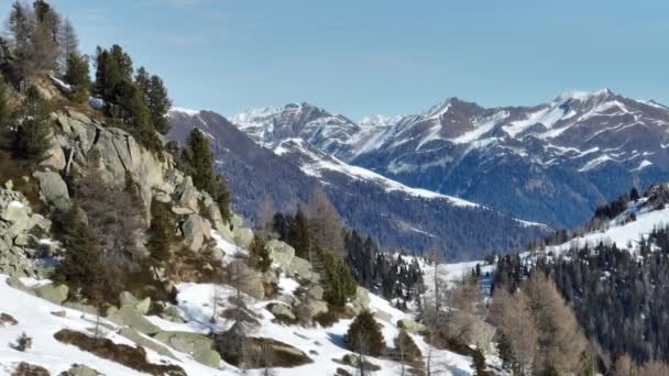 Зимові Доломіти Італії Зима Селі Мадонна Кампільо Гірськолижному Курорті Італії — стокове відео