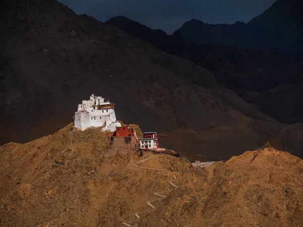Monasterio Namgyal Tsemo Leh Región Ladakh Vista Panorámica Cordillera Ladakh — Foto de Stock