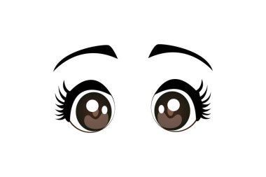 Çizgi film Gözü Vektör Yüksek Kaliteli Anime Çizgi film Gözlerinin Orijinal Moda Vektörü.