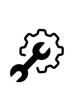 Beyaz arkaplan üzerindeki araç simgesi- 124; Araç servis simgesi - 124; Beyaz arkaplan üzerinde izole edilmiş amblem, grafik ve web tasarımı için düz biçim, logo. Vektör illüstrasyonu.