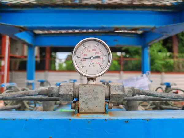 stock image Close-up Pressure Gauge of Carbon dioxide (CO2)