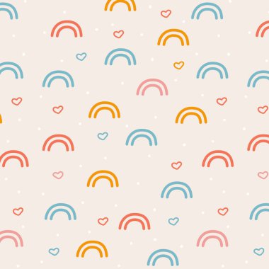 Renkli gökkuşaklarının açık renkli deseni - Vektör illüstrasyonu