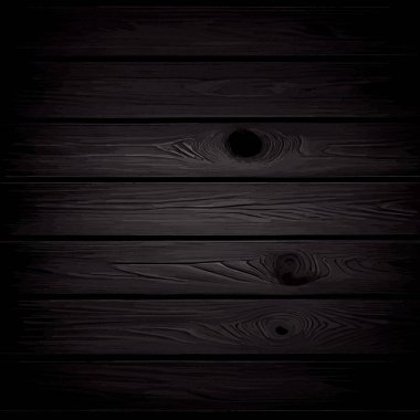 Düğümlü koyu ahşap doku, tahta arkaplan - Vektör illüstrasyonu